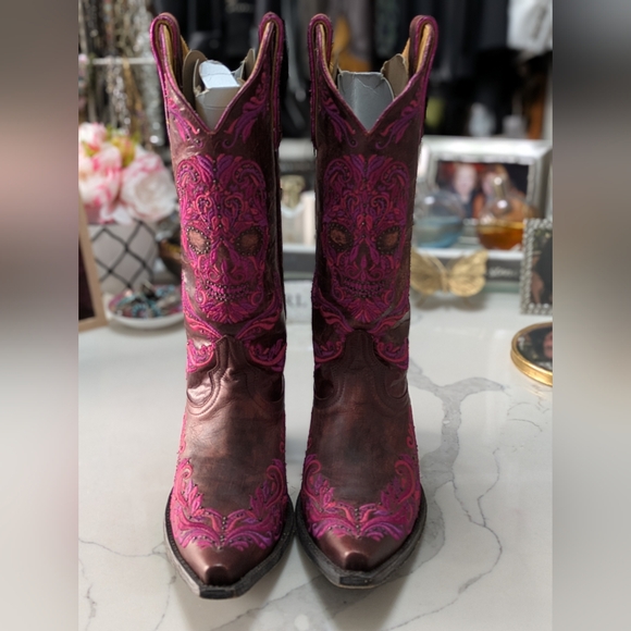 Old Gringo Shoes - Old Gringo Dulce Calavera Skull Boots 7B